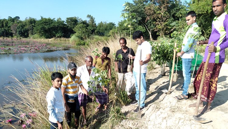 খাদিমপাড়ায় ‘মিশন ওয়ান মিলিয়ন’র বৃক্ষরোপণ