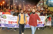 খালেদা জিয়ার মুক্তি ও সু-চিকিৎসার দাবীতে  নগরীতে যুবদল ও ছাত্রদলের মশাল মিছিল