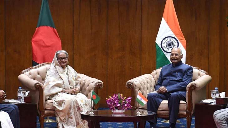 বাংলাদেশ-ভারতের সুসম্পর্ক জরুরি: রামনাথকে শেখ হাসিনা