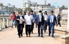 ধোপাদীঘির উন্নয়ন কাজ পরিদর্শনে স্বরাষ্ট্র মন্ত্রণালয়ের সচিব