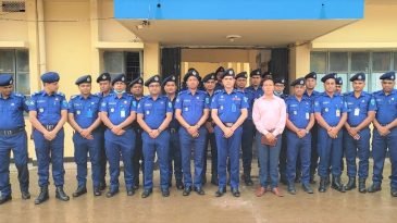 কুলাউড়া থানায় পরিদর্শন অ্যাডিশনাল ডিআইজি বিপ্লব বিজয় তালুকদার