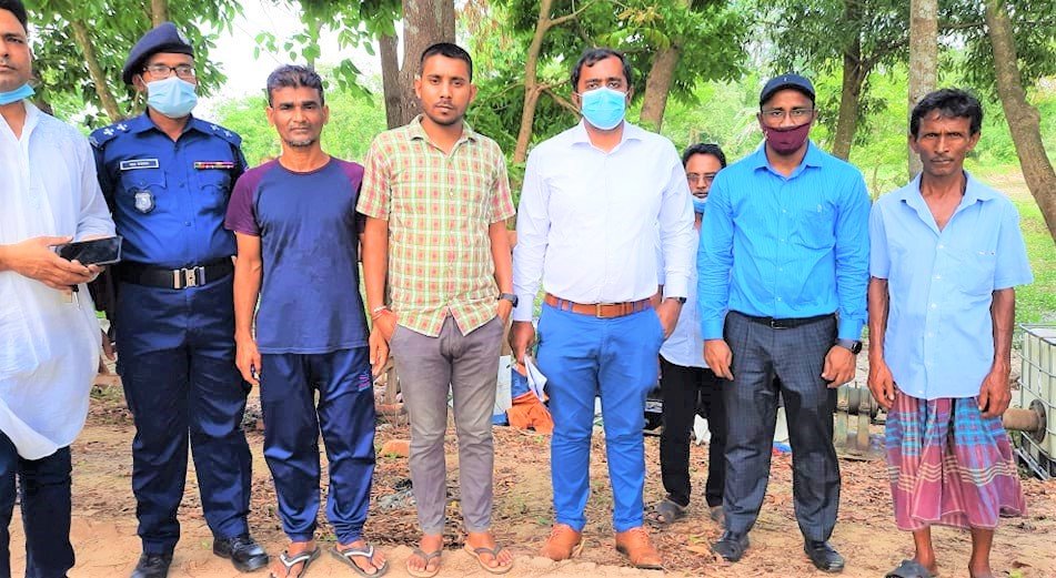 অবৈধভাবে বালু উত্তোলনের জন্য মোবাইল কোর্টে জরিমানা