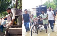 বন্যায় কবলিত মানুষের পাশে মানবিক টিম সিলেট