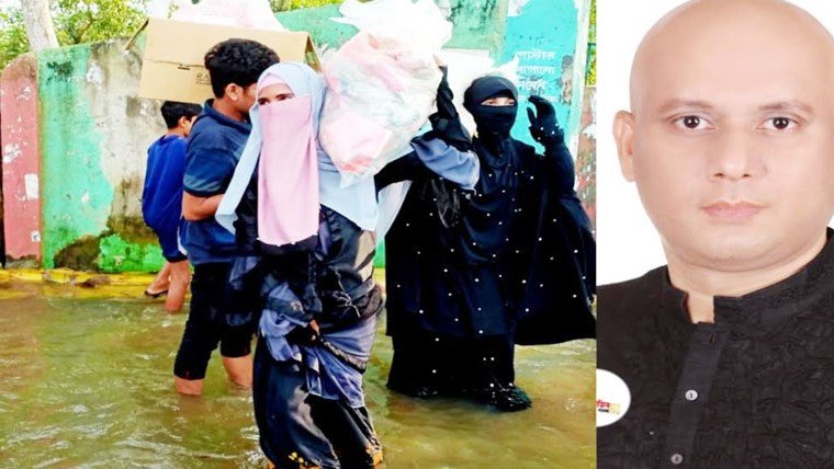কুলাউড়ায় বন্যার্ত নারী ও শিশুদের জন্য আ.লীগ নেতা সাদরুলের ব্যতিক্রমী উদ্যোগ