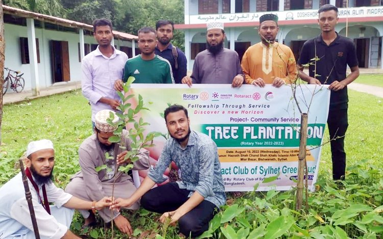 রোটার‌্যাক্ট ক্লাব অব সিলেট গ্রীন বাডস’র বৃক্ষরোপণ কর্মসূচী 