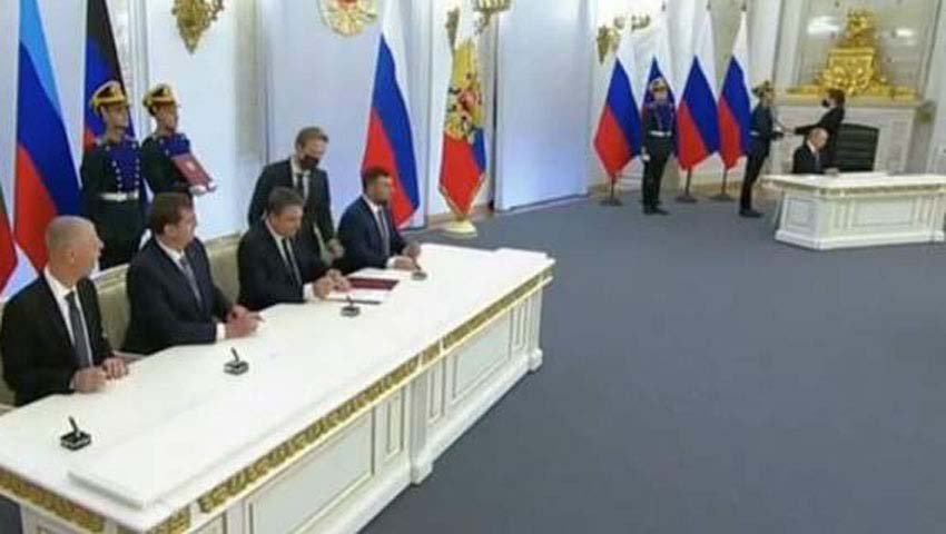 রাশিয়ায় অন্তর্ভুক্ত হলো ইউক্রেনের চার প্রদেশ