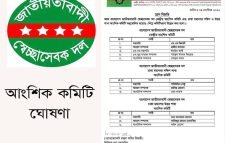 বাংলাদেশ স্বেচ্ছাসেবকদলের কেন্দ্রীয় ও দক্ষিণ – উত্তর শাখার আংশিক কমিটি ঘোষণা