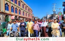 সিলেটের গণসমাবেশ সফল করতে বড়লেখায় বিএনপির লিফলেট বিতরণ