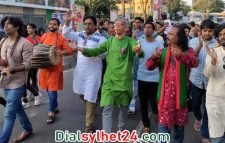 বাউলদের উপর হামলার প্রতিবাদে সিলেটে ‘গান মিছিল’