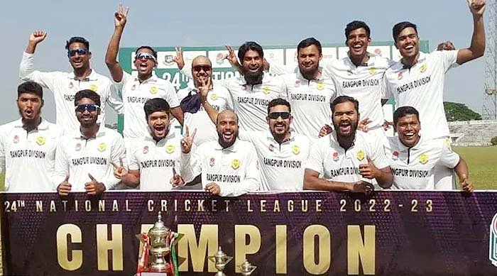 জাতীয় লিগে চ্যাম্পিয়ন আকবর আলীর রংপুর