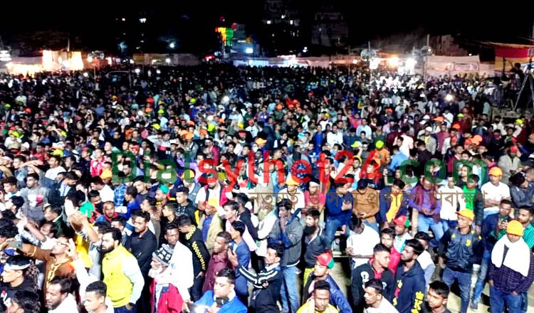সিলেট আলিয়া মাঠে রাত থেকে বিএনপি‘র সমাবেশস্থলে লাখো মানুষের ঢল