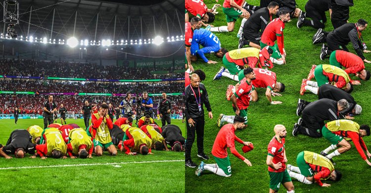 হেরেও মাথা উঁচু করে মাঠ ছাড়লো মরক্কোর ফুটবলাররা