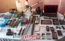 সুনামগঞ্জে ঘিরে রাখা বাড়ি থেকে বিস্ফোরক তৈরীর সরঞ্জামাদি উদ্ধার