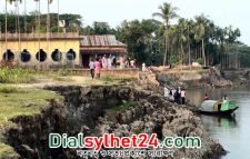 সুরমার ভাঙনে বিলীন হচ্ছে জনপদ