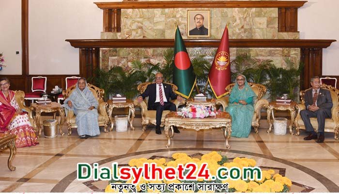 রাষ্ট্রপতির সঙ্গে প্রধানমন্ত্রী ও মো. সাহাবুদ্দিনের সাক্ষাৎ