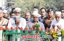 মিঠামইনে পারিবারিক কবরস্থানে রাষ্ট্রপতির মোনাজাত