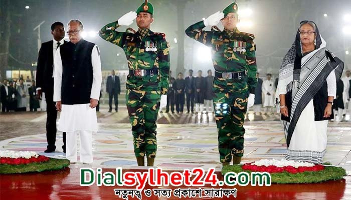 ভাষা শহীদদের প্রতি রাষ্ট্রপতি ও প্রধানমন্ত্রীর শ্রদ্ধা নিবেদন