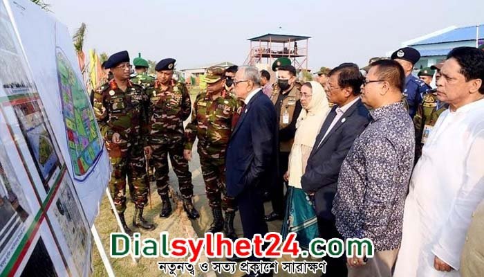 নবনির্মিত মিঠামইন সেনানিবাস পরিদর্শন করলেন রাষ্ট্রপতি