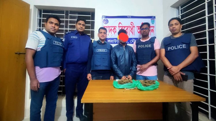 মৌলভীবাজারে মাদক বিরোধী পৃথক অভিযানে আড়াই কেজি গাঁজাসহ আটক ২