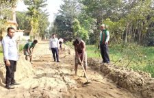 সংবাদ প্রকাশের পর বড়লেখায় সেই রাস্তার নির্মাণ কাজ শুরু