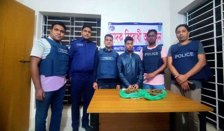 মাদক বিরোধী পৃথক অভিযানে আড়াই কেজি গাঁজাসহ আটক ২