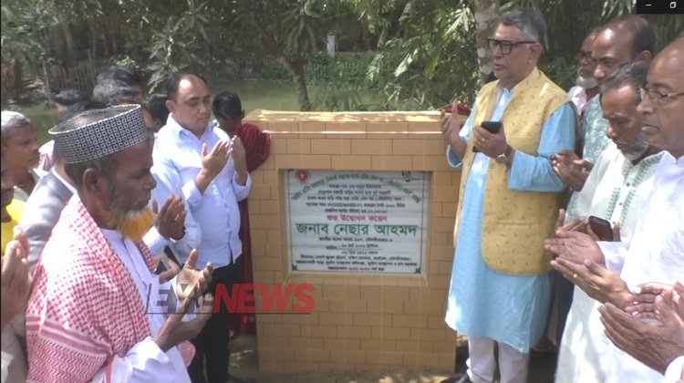 মনুমুখে পাকা রাস্তার উদ্বোধন করেছেন নেছার আহমদ এমপি