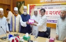 মৌলভীবাজার জেলা প্রশাসক মীর নাহিদ আহসান’কে জেলা ইমাম সমিতির বিদায়ী সংবর্ধনা