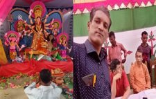 কুঞ্জবন বস্তিতেবাসন্তী পূজা  পালিত হচ্ছে