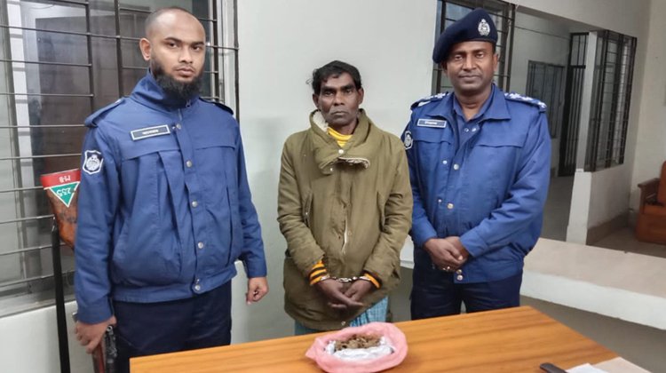 কমলগঞ্জে গাঁজাসহ ১ জন আটক