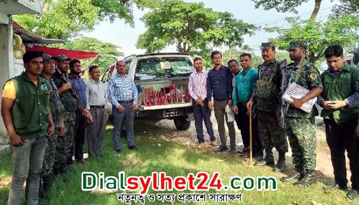 সিলেটে শব্দদূষণবিরোধী অভিযানে ৪৬টি হাইড্রলিক হর্ন জব্দ