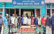 জৈন্তাপুরে সাজাপ্রাপ্ত আসামিসহ ১২ জুয়াড়ি গ্রেপ্তার