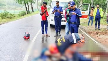 কুলাউড়ায় সড়ক দুর্ঘটনায় হৃদয় চৈত্রী নামে এক ব্যাংক কর্মকর্তা নিহত