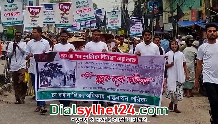 সিলেটে চা শ্রমিকদের ‘মুল্লুক চলো’ অভিযান