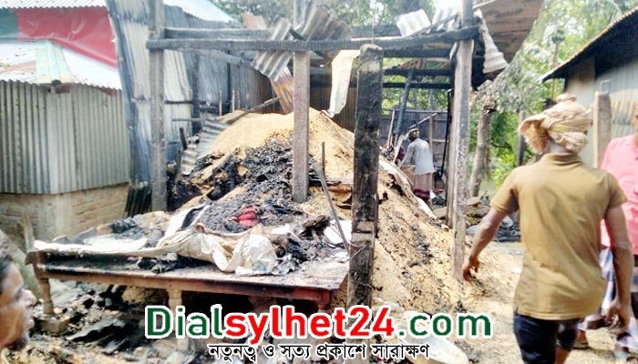 মধ্যনগরে অগ্নিকাণ্ডে পুড়লো শ্রমিকের বসতঘর