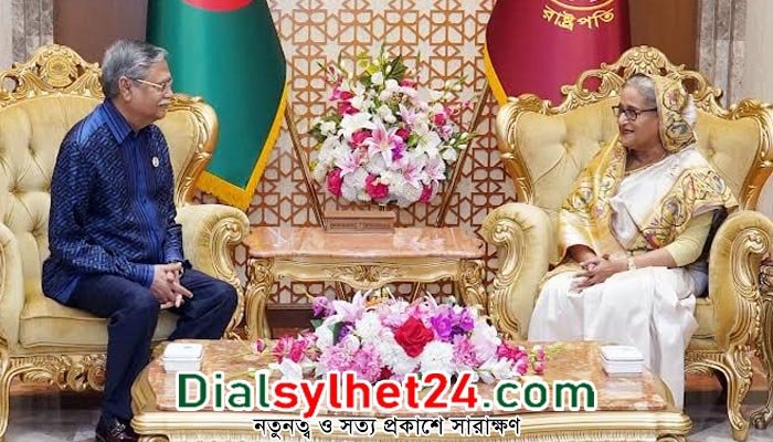 বঙ্গভবনে রাষ্ট্রপতির সঙ্গে প্রধানমন্ত্রীর সাক্ষাৎ