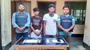 কুলাউড়া থানা পুলিশের অভিযানে চোরাই মোবাইল ফোনসহ গ্রেফতার ২