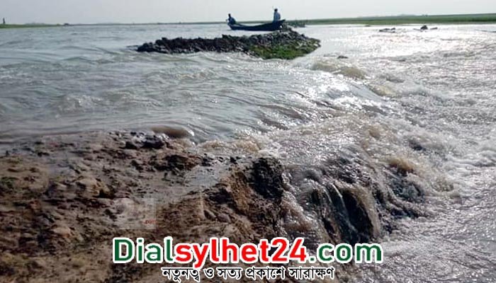 শাল্লায় বানের জলে ভেসে গেলেন দুই সন্তানসহ মা