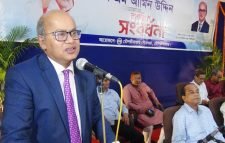 এটর্নি জেনারেল এ এম আমিন উদ্দিনকে নাগরিক সংবর্ধনা দিলো মৌলভীবাজার পৌরসভা