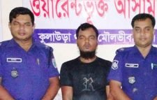 কুলাউড়ায় আন্তঃজেলা ডাকাত পুলিশের খাঁচায়