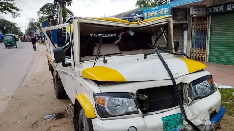 নিয়ন্ত্রণ হারিয়ে বৈদ্যুতিক খুঁটিতে মহিষ বোঝাই পিকআপের ধাক্কা, প্রাণ গেল ১ মহিষের, আহত ৩