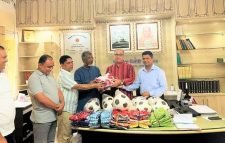 মৌলভীবাজার ক্রীড়া সামগ্রী (ফুটবল ও জার্সি) বিতরণ