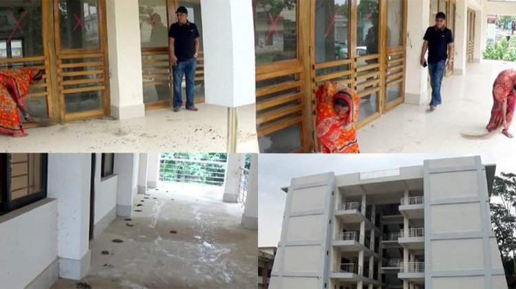 রাজনগরে ৭ কোটি ২৩ লক্ষ টাকা ব্যায়ে নির্মিত ভবনে এখন মানুষের প্রসাব পায়খানার জায়গা।