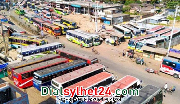 সিলেট-তামাবিল মহাসড়কে পরিবহন ধর্মঘট