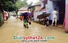 মাত্র তিন ঘন্টায় সিলেটে ১৩০ মিলিমিটার বৃষ্টি