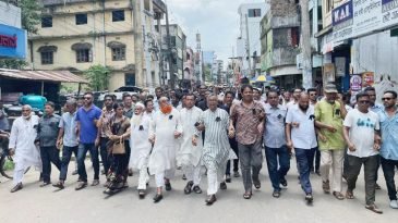 লক্ষ্মীপুরে কৃষকদল নেতাকে গুলি করে হত্যার প্রতিবাদে মৌলভীবাজার জেলা বিএনপির শোক মিছিল