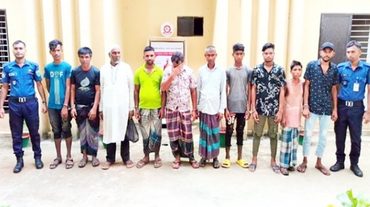 কুলাউড়ায় ১০ পলাতক আসামি গ্রেফতার