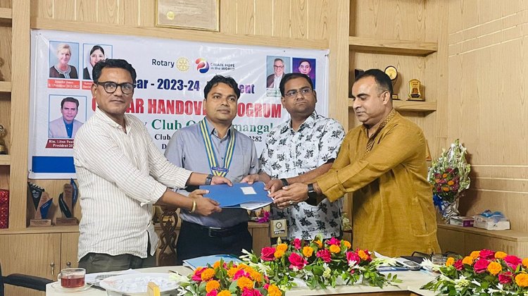 রোটারি ক্লাব অব শ্রীমঙ্গলের নতুন প্রেসিডেন্ট সুব্রত দাস ও সেক্রেটারি মশিউর রহমান রিপন