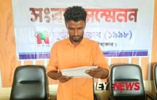 জুড়ীতে পিতা হ-ত্যার বিচার চেয়ে ছেলের সংবাদ সম্মেলন