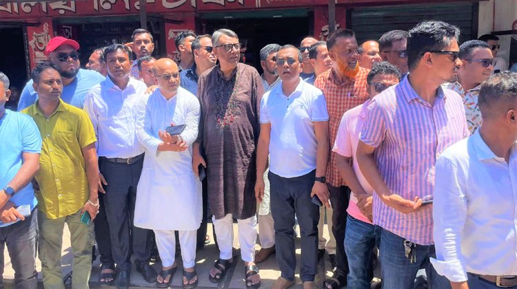 মৌলভীবাজার জেলা যুবলীগের অবস্থান কর্মসূচি পালিত