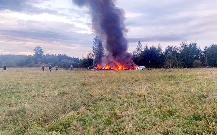 রাশিয়ায় বিমান বিধ্বস্ত হয়ে ওয়াগনার প্রধানসহ নিহত ১০